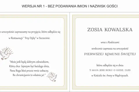 Wierszyki na Komunię: Gotowe teksty na zaproszenia, które wzruszą
