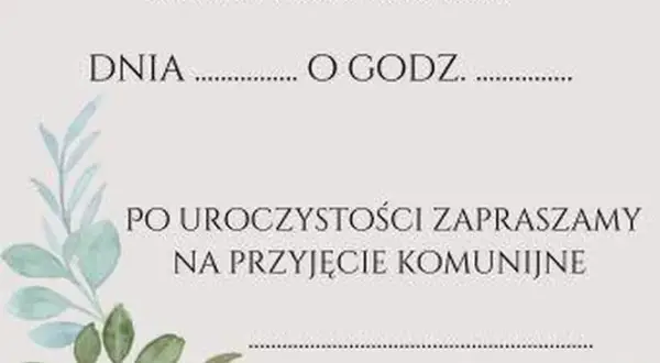 Jak stworzyć wzruszające zaproszenie na Komunię dla dziadków?