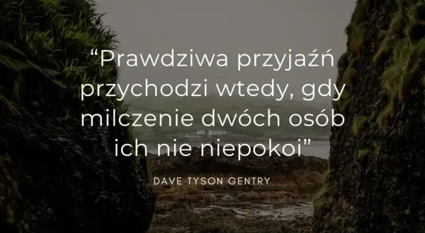 Prawdziwa przyjaźń przychodzi wtedy, gdy milczenie dwóch osób ich nie niepokoi" – cytaty o przyjaźni na tle surowego krajobrazu.