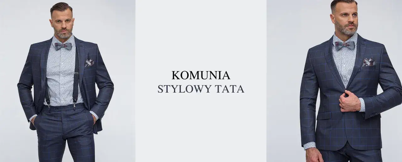 mężczyzna garnitur komunijny granatowy beżowy szary