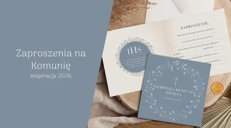 modne zaproszenia komunijne 2026