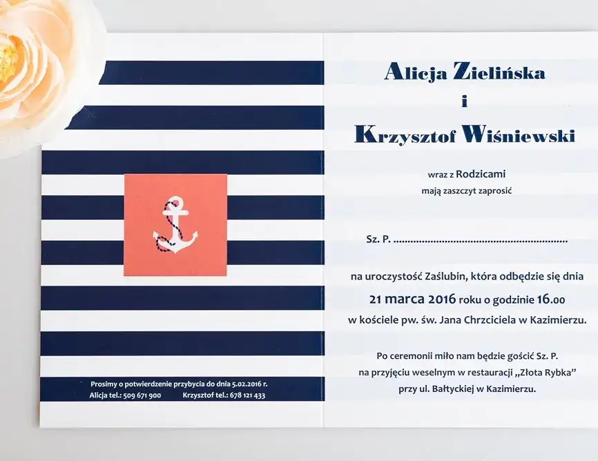 przykłady odmiany nazwisk męskich i żeńskich na zaproszeniach