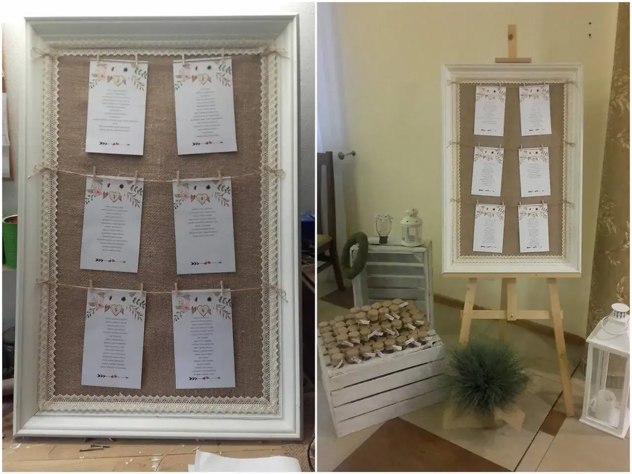 tablica gości weselnych inspiracje DIY