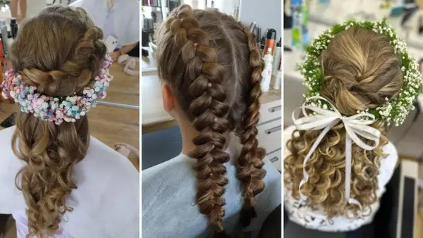Urocze fryzury komunijne z wiankiem i warkoczami. Idealne na ten wyjątkowy dzień.